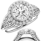 Round Bezel Woven Ring