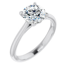 Round Brilliant Moissanite Cathedral Solitaire