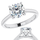 Round Brilliant Moissanite Cathedral Solitaire