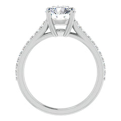 Round Accented Engagement Ring