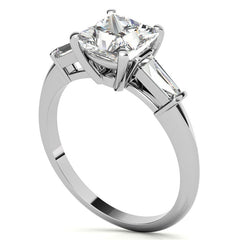 Princess & Baguette Moissanite Engagement Ring
