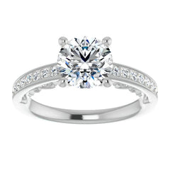 Round Infinity Design Engagement Ring