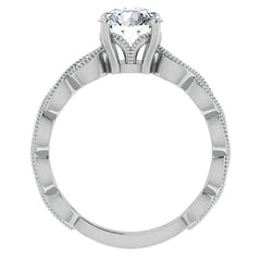 Round Infinity-Styled Moissanite Engagement Ring