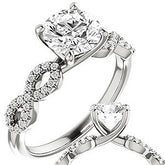 Round Infinity Moissanite Engagement Ring