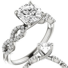 Round Infinity Moissanite Engagement Ring