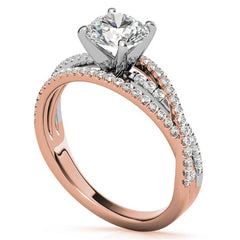 Multi Row Moissanite Engagement Ring