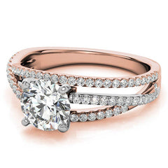 Multi Row Moissanite Engagement Ring