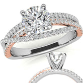Multi Row Moissanite Engagement Ring