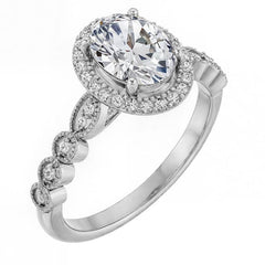 Oval Cathedral Engagement Ring