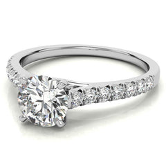 Moissanite Cathedral Engagement Ring