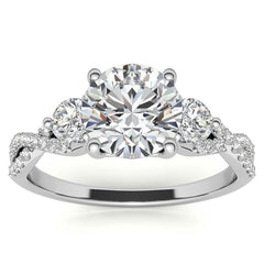 Round Infinity Style Engagement Ring