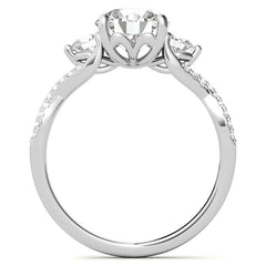 Round Infinity Style Engagement Ring