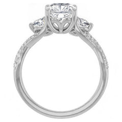 Cushion Infinity Style Engagement Ring