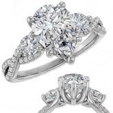 Pear Infinity Style Engagement Ring