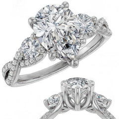 Pear Infinity Style Engagement Ring