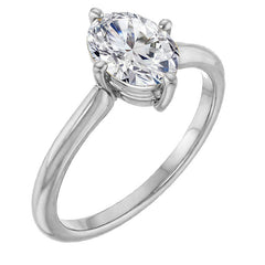 Oval Moissanite Solitaire Ring