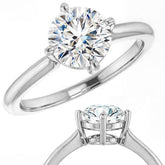 Round Brilliant Moissanite Solitaire Ring