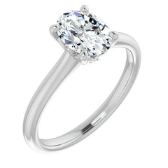 Oval Moissanite Solitaire Ring