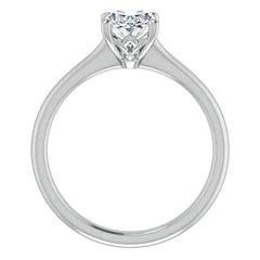 Oval Moissanite Solitaire Ring