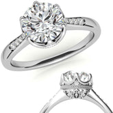 Round Brilliant Moissanite Engagement Ring