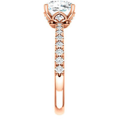 Cushion Moissanite Engagement Ring
