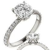 Cushion Moissanite Engagement Ring