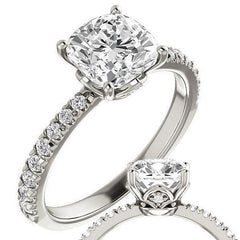 Cushion Moissanite Engagement Ring