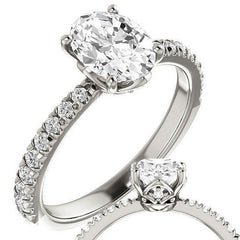 Oval Moissanite Engagement Ring