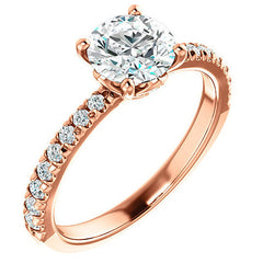 Round Moissanite Engagement Ring