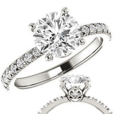 Round Moissanite Engagement Ring