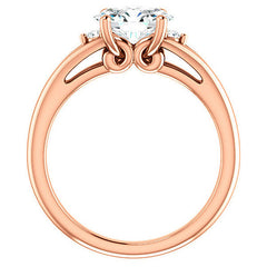 Oval Moissanite East-West Engagement Ring