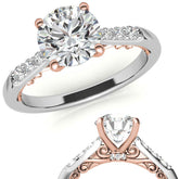 Round Moissanite Engagement Ring