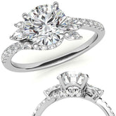 Round Moissanite Engagement Ring