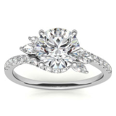 Round Moissanite Engagement Ring