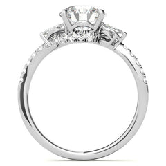 Round Moissanite Engagement Ring