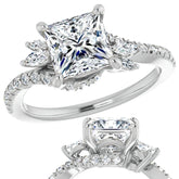 Princess Moissanite Engagement Ring