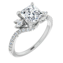 Princess Moissanite Engagement Ring