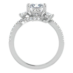 Princess Moissanite Engagement Ring