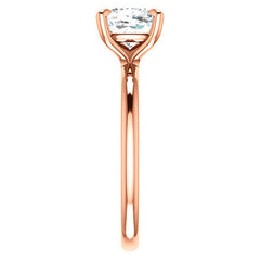 Cushion Moissanite Solitaire Ring
