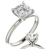 Cushion Moissanite Solitaire Ring
