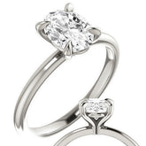 Oval Moissanite Solitaire Ring