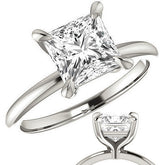 Princess Moissanite Solitaire Ring