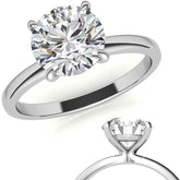 Round Brilliant Moissanite Petite Solitaire Ring