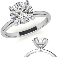 Round Brilliant Moissanite Petite Solitaire Ring