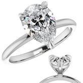 Pear Moissanite Solitaire Ring