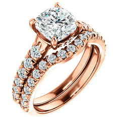 Cushion Moissanite Engagement Ring