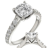 Cushion Moissanite Engagement Ring