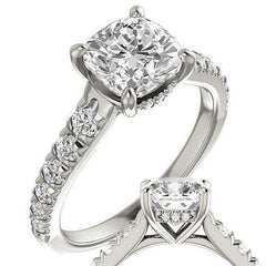 Cushion Moissanite Engagement Ring