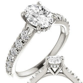 Oval Moissanite Engagement Ring