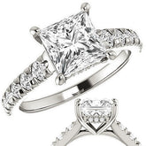 Princess cut Moissanite Engagement Ring